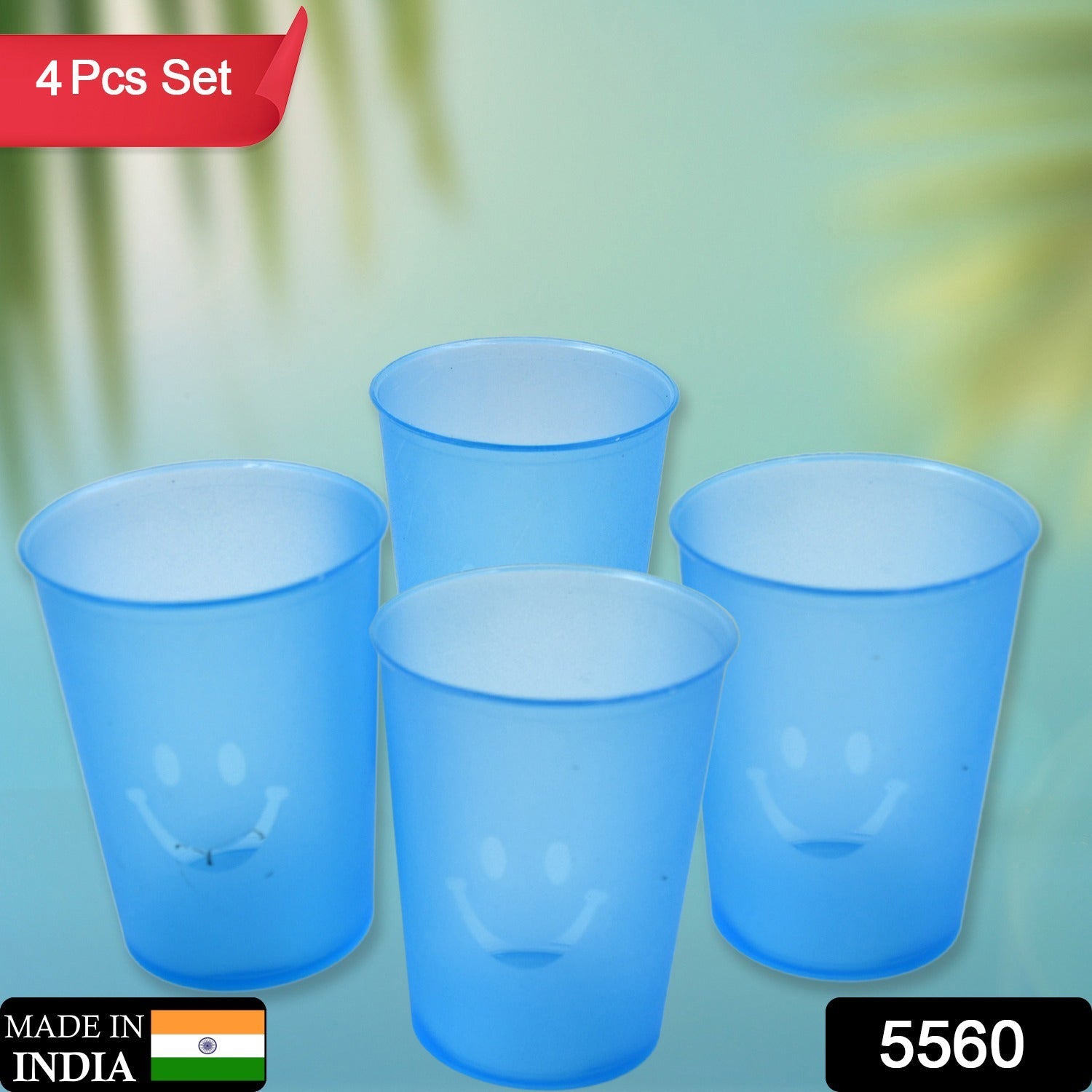Reusable Plastic Drinking Tumblers - 4-Piece Transparent Water Cup Set for Kitchen & Dining Reusable Plastic Drinking Tumblers - 4-Piece Transparent Water Cup Set for Kitchen & Dining